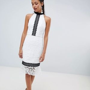 White Chi Chi London lace pencil dress / Bridal Shower / Bachelorette
